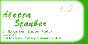 aletta stauber business card